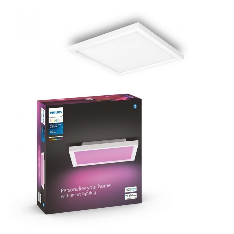 Panou inteligent led rgb philips hue surimu sq bluetooth 25w 1760 lm lumina alba si