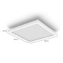 Panou inteligent led rgb philips hue surimu sq bluetooth 25w 1760 lm lumina alba si