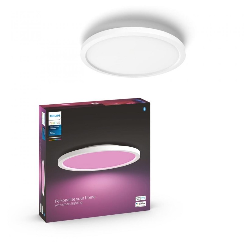 Plafoniera inteligenta led rgb philips hue surimu bluetooth 40w 2850 lm lumina alba si color