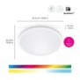 Plafoniera led rgb wiz superslim wi-fi control vocal 22w 2600 lm lumina alba si color