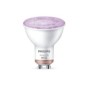 3 becuri led rgb inteligente philips spot par16 wi-fi gu10 4.7w (50w) 345 lm lumina