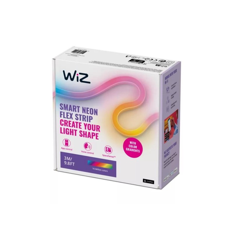 Kit banda led rgb inteligenta wiz connected neon flex strip wi-fi bluetooth sursa de alimentare