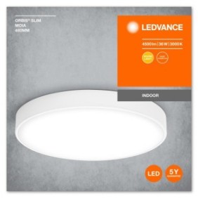 Plafoniera led ledvance orbis slim moia 480 36w 4500 lm lumina calda (3000k) ip20 Ø48cm