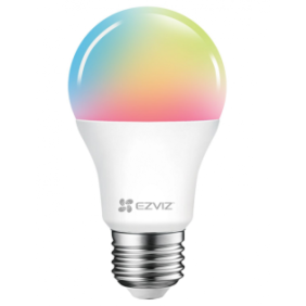 Bec led rgb inteligent ezviz lb1 color wi-fi e27 8w 806 lm lumina alba si