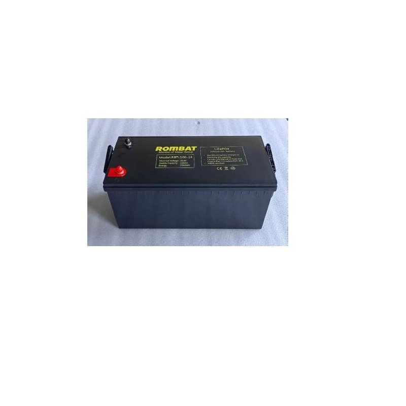 Baterie litiu-ion 25.6v 100ah model rbtl100-24 cu celule lifepo4in concordanță cu standardul un38.3. certificat ce