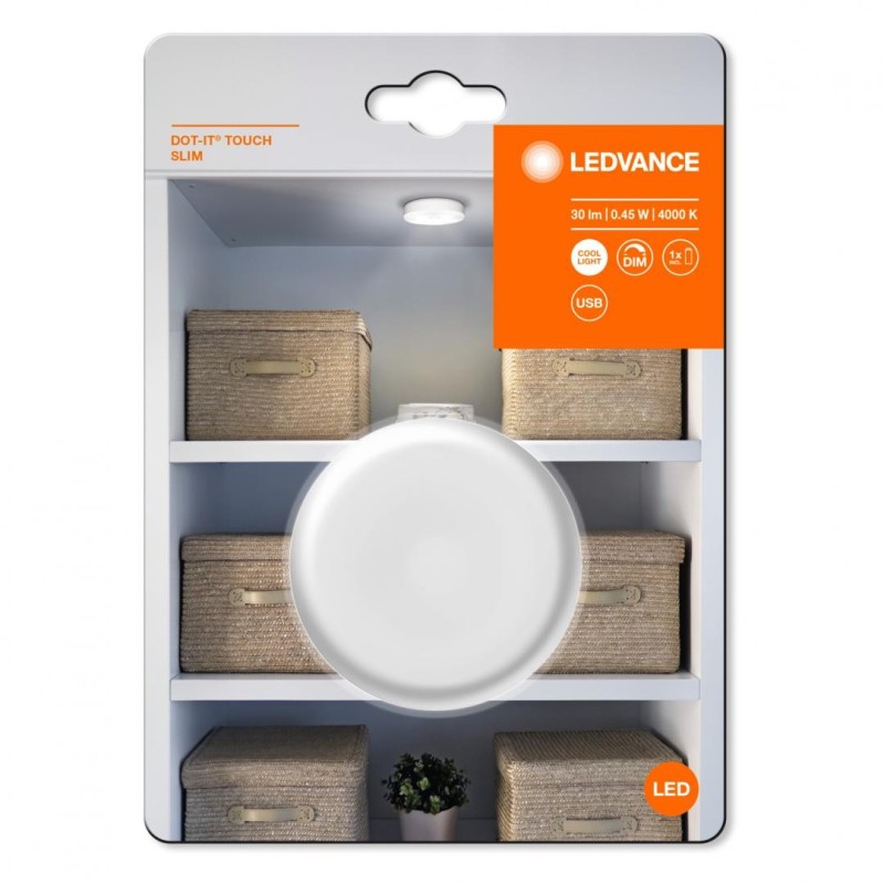 Lampa led portabila ledvance dot-it touch slim 5v 0.45w 30 lm lumina neutra (4000k) dimabila