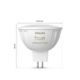 Bec led rgb inteligent philips hue mr16 bluetooth gu5.3 12v 6.3w 400 lm lumina alba