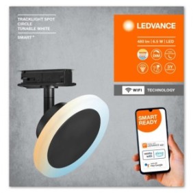 Spot led inteligent pe sina ledvance smart+ wifi tracklight spot circle 6.5w 480 lm lumina