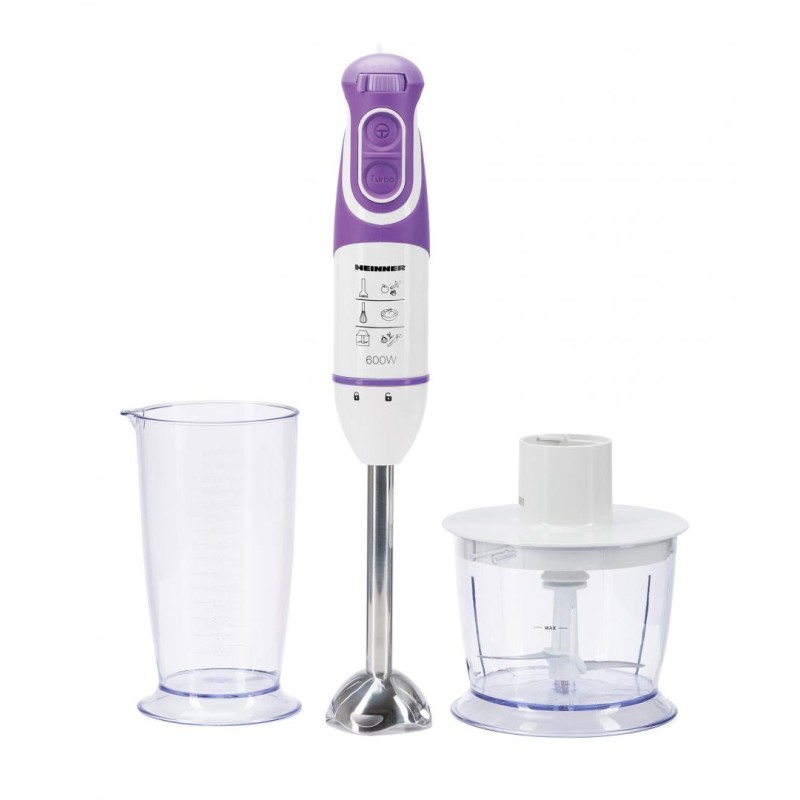 Blender de mana heinner hb-600uv multifunctional: tocator tel si cana de mixat putere: 600w 5