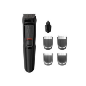 Kit de ingrijire 6 in 1 philips multigroom mg3710/15 fara fir lame cu ascutire automata