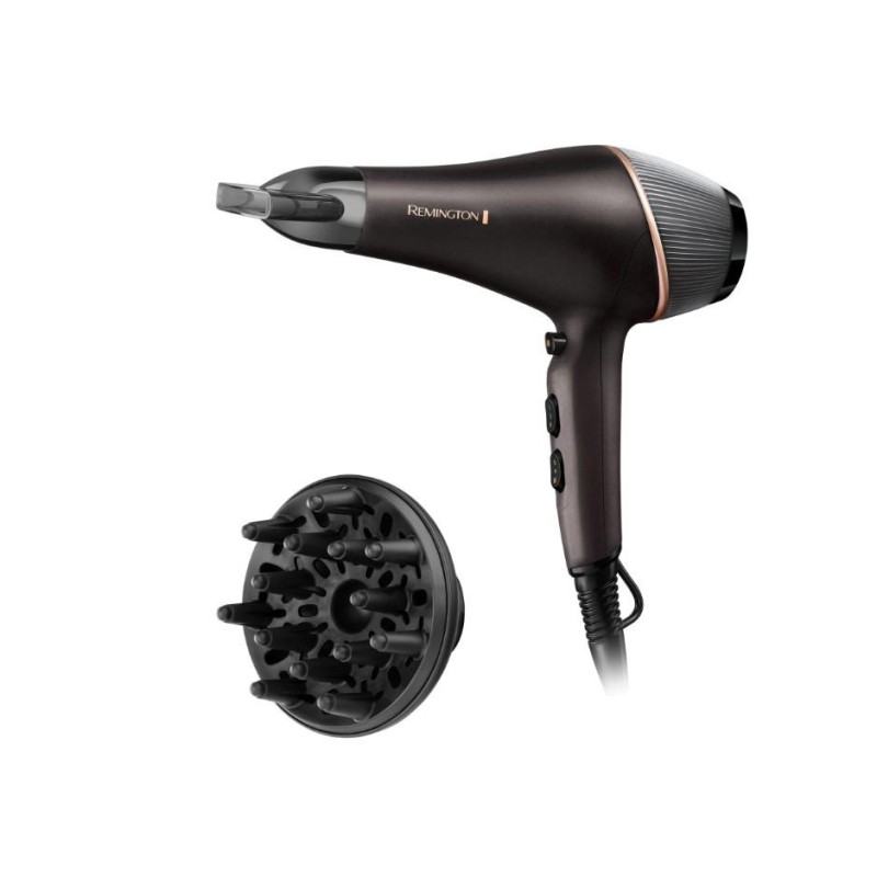 Uscator de par remington copper radiance 2200w ionizare grila ceramica 3 setari temperatura 2 viteze