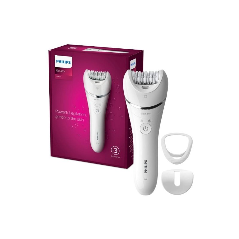 Epilator umed și uscat philips bre700/00 3 accesorii 32 pensete utilizare fara fir 2 setari