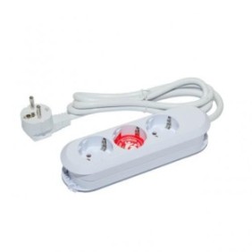 Prelungitor bachmann smart 3xcee7/3 fara intrerupator lungime cablu 1.5m h05vv-f 3g1.5 alb nedemontabil