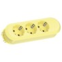 Prelungitor bachmann smart 3xcee7/3 fara intrerupator lungime cablu 1.5m h05vv-f 3g1.5 lemon yellow nedemontabil