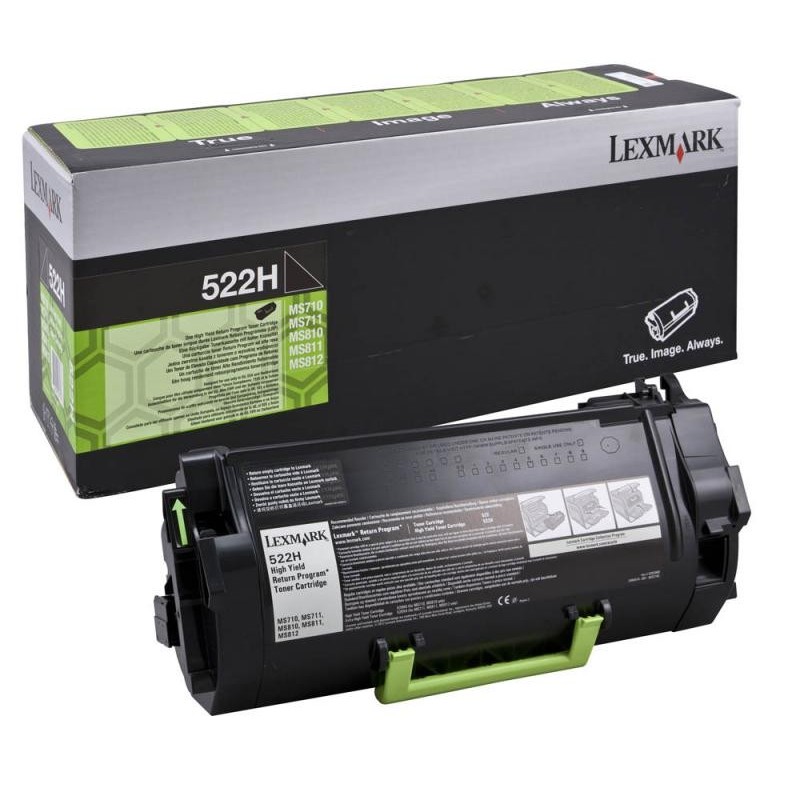 Toner lexmark 52d2h00 black 25 k ms810de  ms810dn  ms810dtn ms810n  ms811dn  ms811dtn  ms811n  ms812de  ms812dn