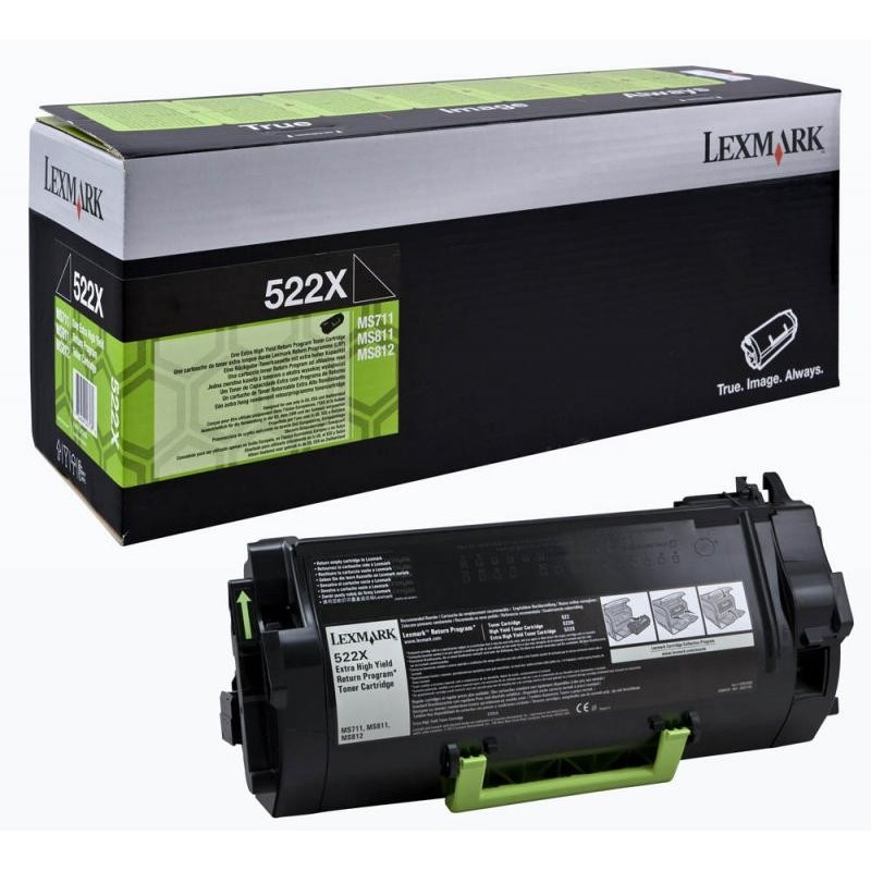 Toner lexmark 52d2x00 black 45 k ms811dn  ms811dtn  ms811n ms812de  ms812dn  ms812dtn