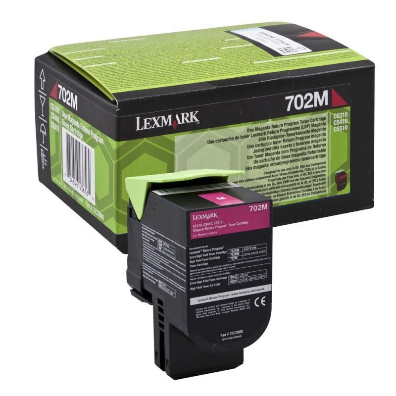 Toner lexmark 70c20m0 magenta 1 k cs310dn  cs310n  cs410dn cs410dtn  cs410n  cs510de  cs510dte