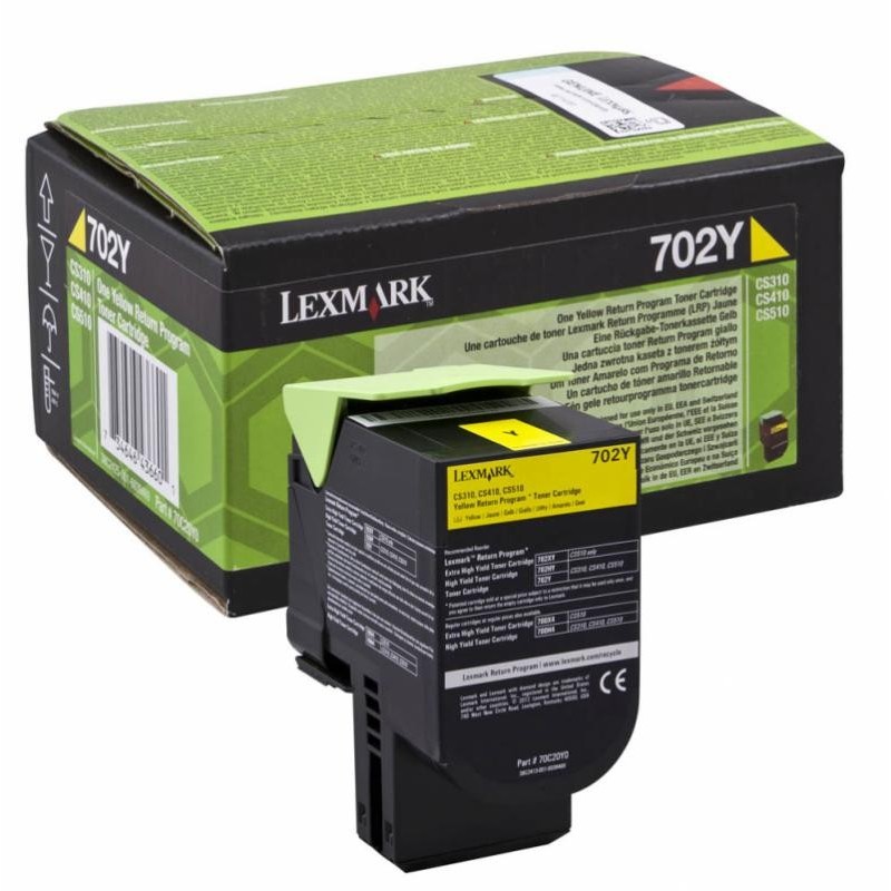 Toner lexmark 70c20y0 yellow 1 k cs310dn  cs310n  cs410dn cs410dtn  cs410n  cs510de  cs510dte