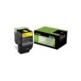 Toner lexmark 80c20y0 yellow 1 k cx310dn  cx310n  cx410de cx410de with 3 year onsite service