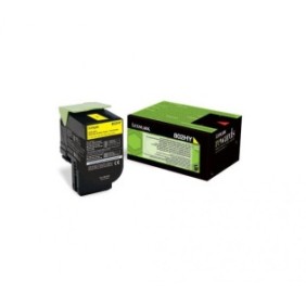 Toner lexmark 80c2hy0 yellow 3 k cx410de  cx410de with 3 yearonsite service  cx410dte  cx410e  cx510de