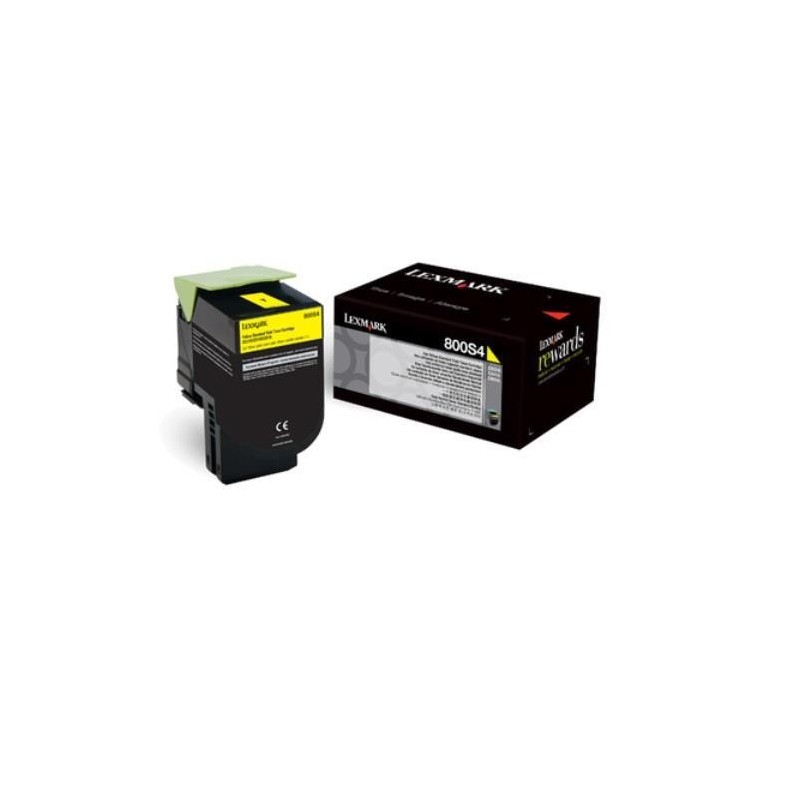 Toner lexmark 80c0s40 yellow 2 k cx310dn  cx310n