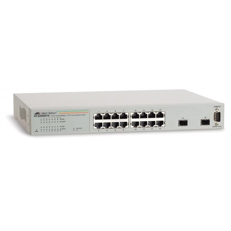 Switch allied telesis gs950 16 porturi gigabit 2 porturi sfp rackabil layer 2 smart-managed 5