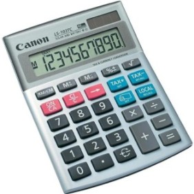 Calculator birou canon ls-103tc 10 digiti display lcd functie tax si conversie moneda