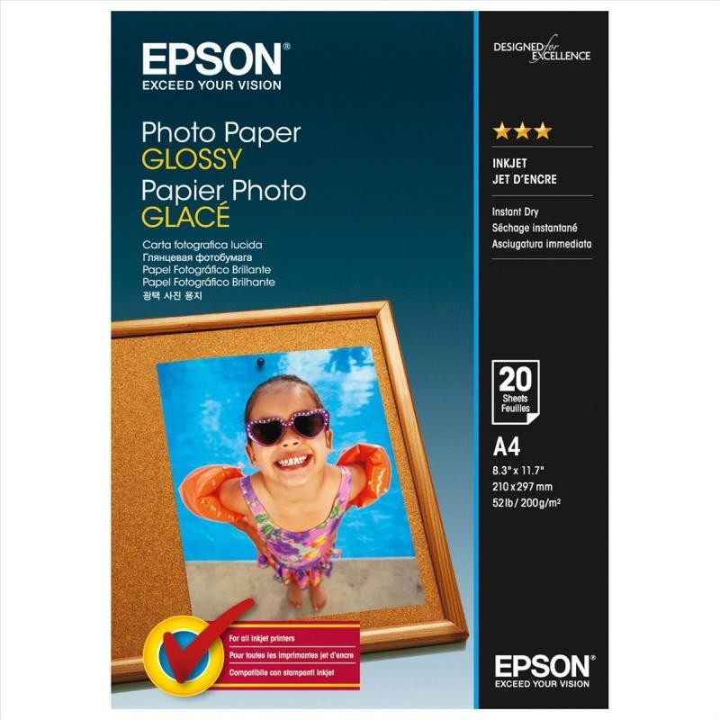 Hartie foto epson s042538 dimensiune a4 20 coli tip glossy greutate 200g/m2