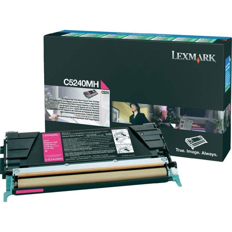 Toner lexmark c5240mh magenta 5 k c524  c524dn  c524dtn c524n  c532dn  c532n  c534dn  c534dtn  c534n