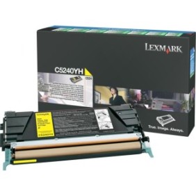 Toner lexmark c5240yh yellow 5 k c524  c524dn  c524dtn c524n  c532dn  c532n  c534dn  c534dtn  c534n