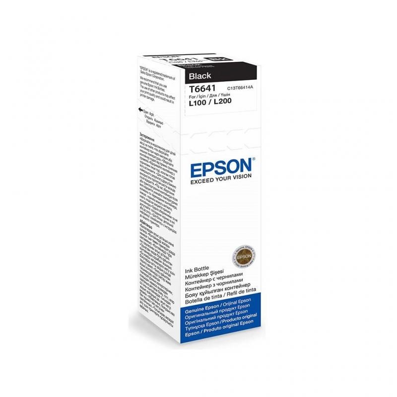 Cartus cerneala epson t6641 black capacitate 70ml pentru echipamente ciss l100/l110/l200/l210/l300/l355/l550