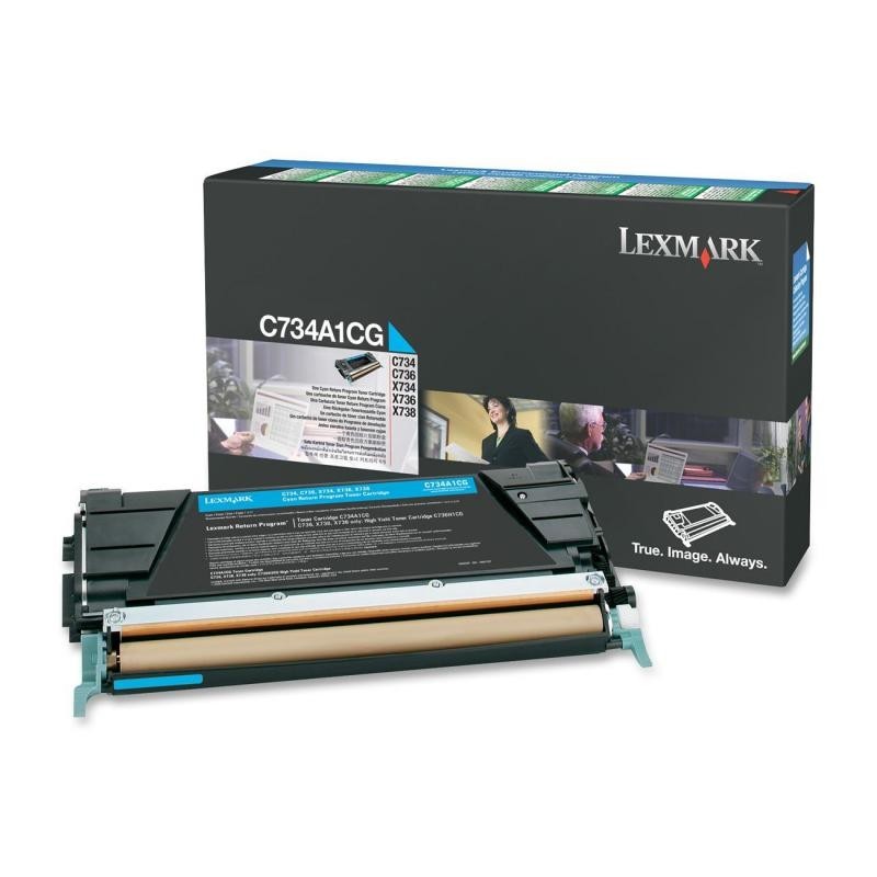 Toner lexmark c734a1cg cyan 6 k c734dn  c734dtn  c734dw c734n  c736dn  c736dtn  c736n  x734de  x736de