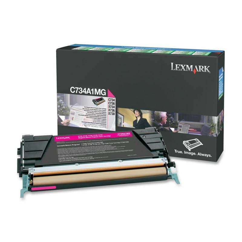 Toner lexmark c734a1mg magenta 6 k c734dn  c734dtn  c734dw c734n  c736dn  c736dtn  c736n  x734de  x736de