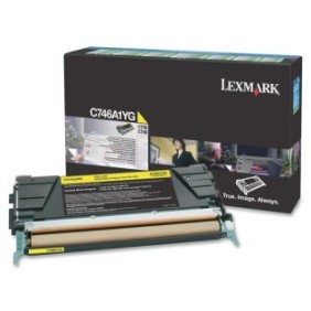 Toner lexmark c746a1yg yellow 7 k c746dn  c746dtn  c746n c748de  c748dte  c748e