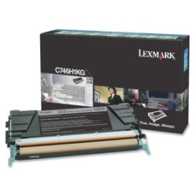 Toner lexmark c746h1kg black 12 k c746dn  c746dtn  c746n c748de  c748dte  c748e