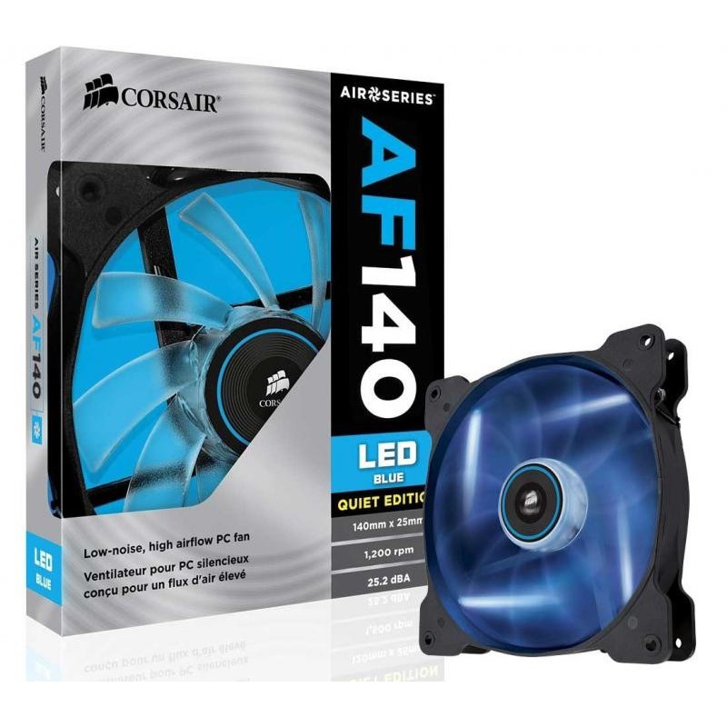 Ventilator carcasa corsair af140 led blue quiet edition high airflow 140x25mm 3pin