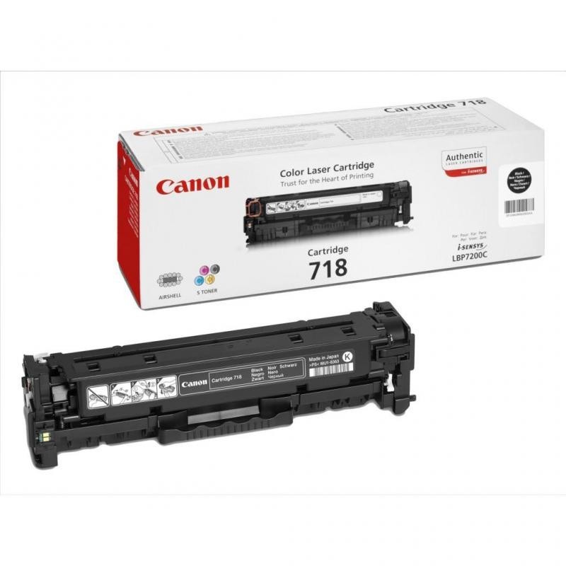 Toner canon crg718bk black capacitate 3400 pagini pentru lbp-7200cdn