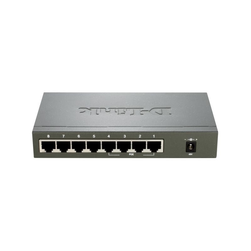 Switch d-link des-1008pa 8 porturi 10/100mbps  4 porturi poe 802.3af desktop fara management