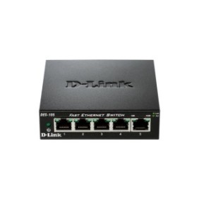 D-link switch des-105 5 porturi 10/100mbps desktop fara management metal negru