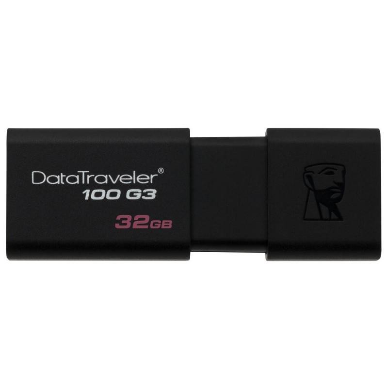 Usb flash drive kingston 32 gb datatraveler d100g3 usb 3.0 black