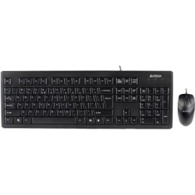 Kit tastatura + mouse a4tech krs-8372 cu fir negru tastatura krs-83 mouse op-720 usb