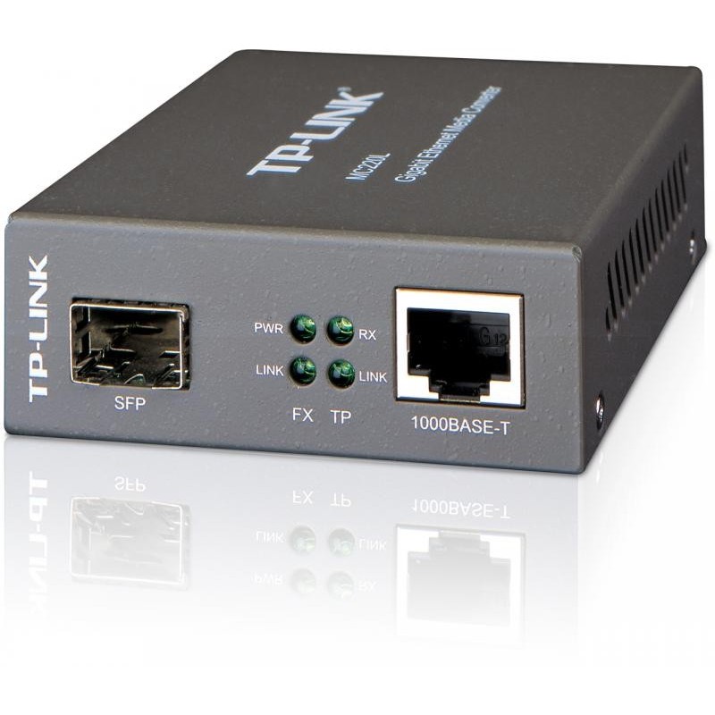 Switch media convertor tp-link 2 porturi (1xsfp gigabit 1x10/100/1000 mbps (rj-45)) 1000base-t to 1000base-sx/lx/lh sfp