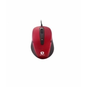 Mouse serioux cu fir optic pastel 3300 1000dpi rosu ambidextru blister usb