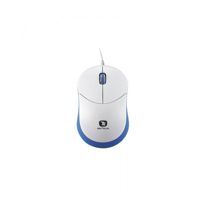 Mouse serioux cu fir optic rainbow 680 1000dpi albastru ambidextru blister mini usb