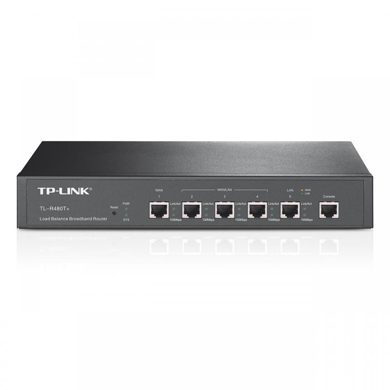 Router tp-link tl-r480t+ 1xwan 10/100 1xlan 10/100 3xwan/lan configurabile  smb procesor 400mhz load balance advanced