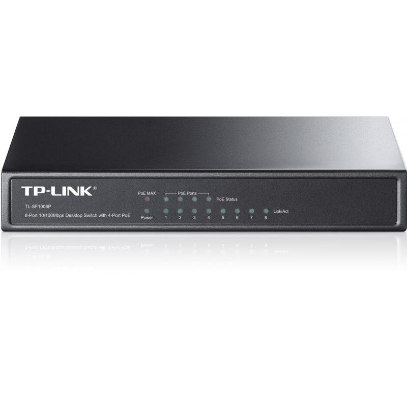 Switch tp-link tl-sf1008p 8 porturi 10/100mbps 4 porturi poe metal