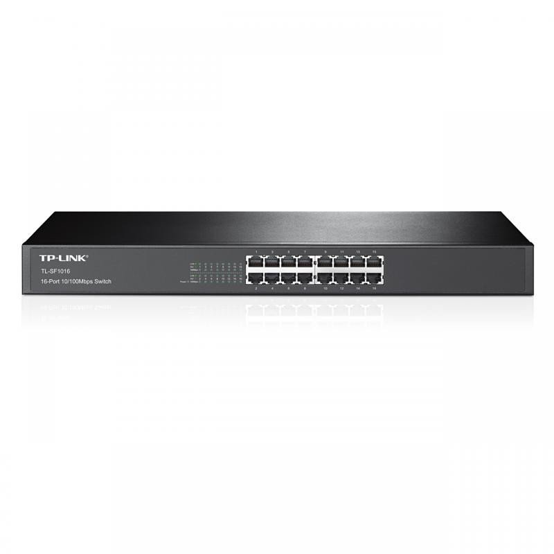 Switch tp-link tl-sf1016  16 porturi 10/100mbps 1u 19 rackmount metal