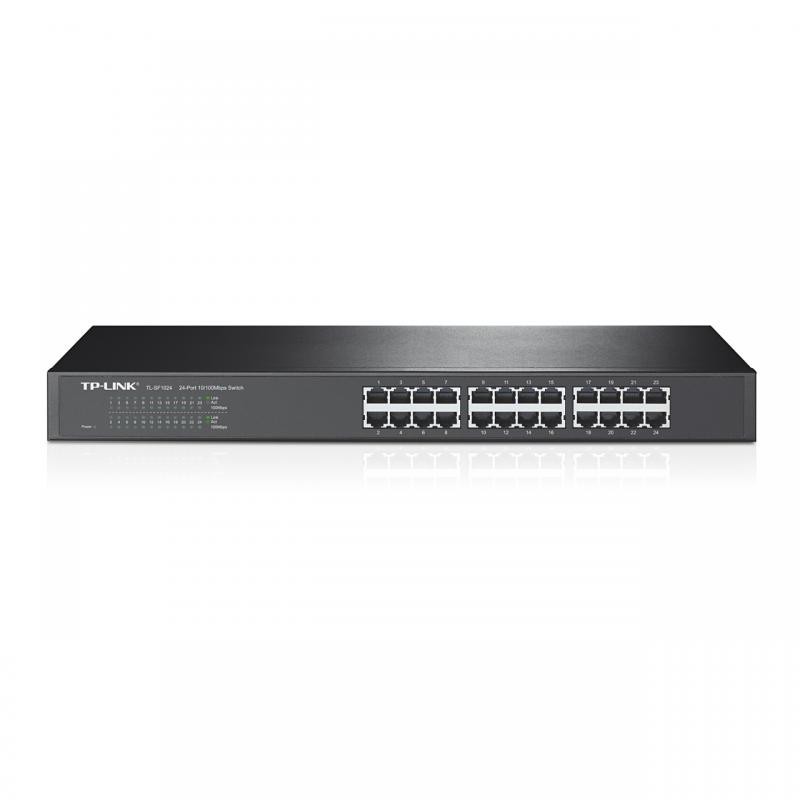 Switch tp-link tl-sf1024 24 porturi 10/100mbps 1u 19 rackmount metal