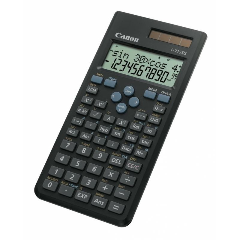 Calculator birou canon f715sgbk 16 digiti display lcd 2 linii alimentare solara si baterie 250