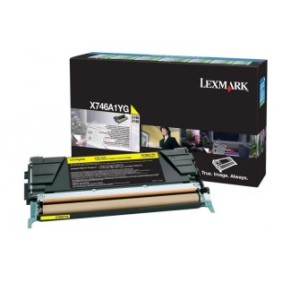 Toner lexmark x746a1yg yellow 7 k x746de  x748de  x748destatoil  x748de with total 5 years warranty